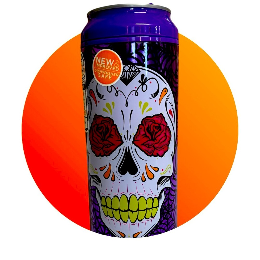 SUGAR SKULL COOL GEAR 160z DOUBLE WALL TUMBLER TWIST OFF TOP SLIDE CLOSURE NEW